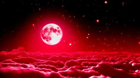 Moon, Red Moon, Red Clouds. Free Stock Video - Pixabay