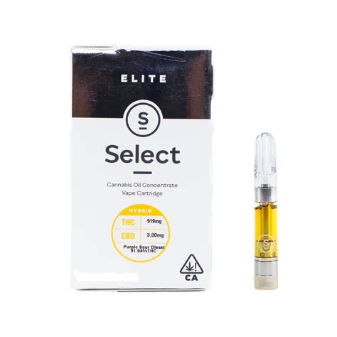 Select Elite Vape Cartridge 500mg 7 Options Bud Man Oc