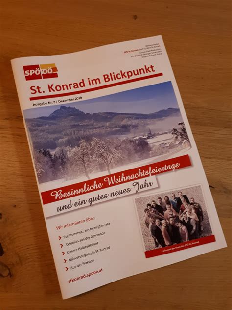 St Konrad Im Blickpunkt Die Neue Ausgabe Ist Online SpÖ St Konrad