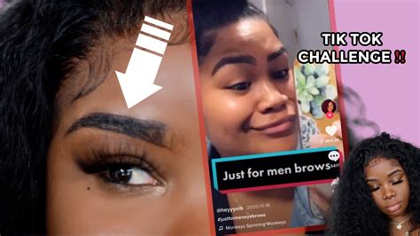 So I Tried A Viral Tik Tok Challenge I Used Just For Men To Tint My Brows Youtube