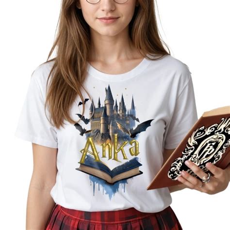 Harry Potter Koszulka T Shirt Z Imieniem Z Oty Napis Gruba Bawe Na