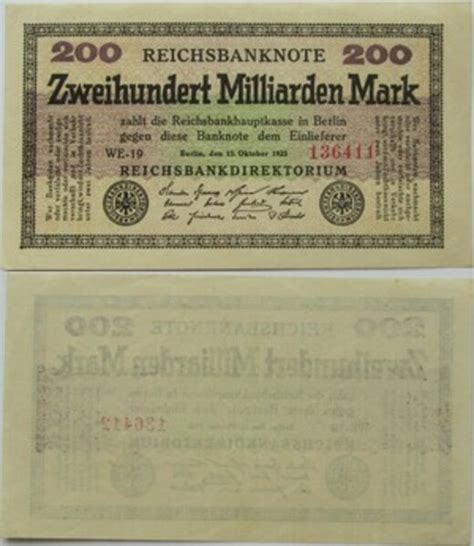 200 000 000 000 Mark Reichsbanknote Alemania 1871 1948 Numista