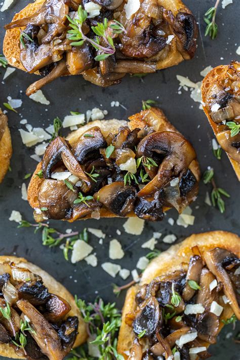 Mushroom Bruschetta Recipe Momsdish