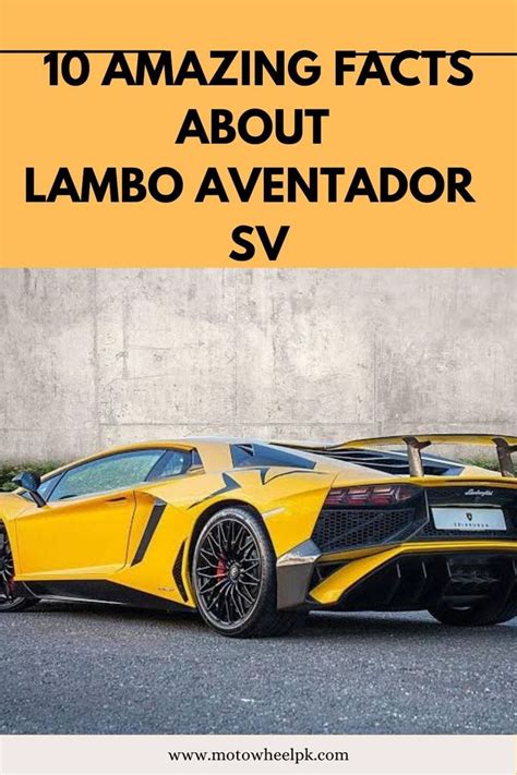 10 AMAZING FACTS ABOUT LAMBO AVENTADOR SV in 2023 | Lamborghini, Sports ...