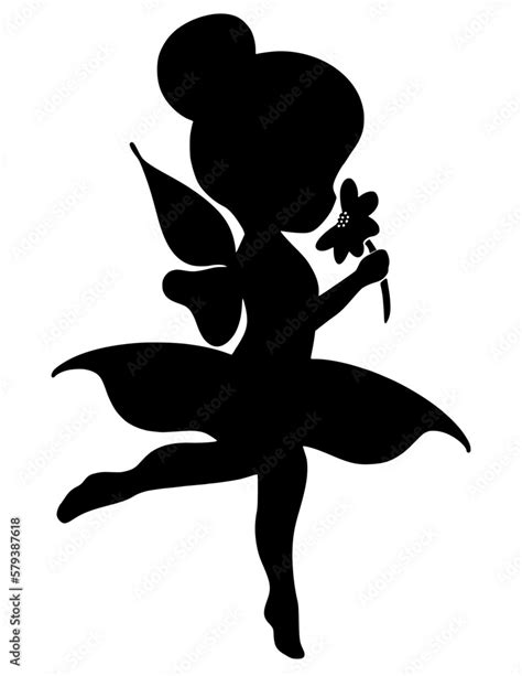 Fairy SVG Cut File Clipart Silhouette Stock Vector | Adobe Stock