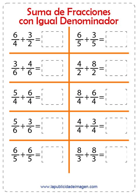 Sumas De Fracciones Recursos Educativos Para Maestros