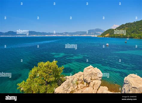 Camellia Island Near Marmaris In Aegean Sea Blue Lagoon And Rocky