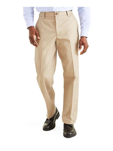 Dockers Mens Classic Fit Signature Iron Free Khaki Pant Flat Front