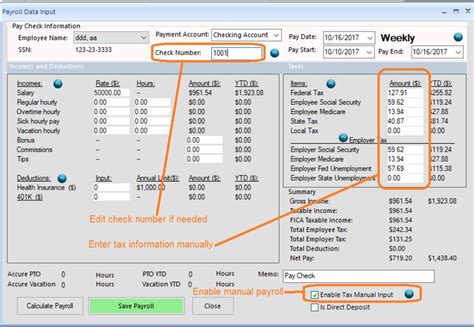 Ezaccounting After The Fact Payroll How To Enter Federal And State