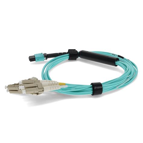 8m Mpo Female To 8xlc Male 8 Strand Aqua Om3 Fiber Fanout Cable Your Fiber Optic Solution