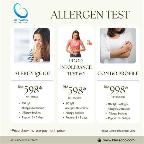 Allergy Test Malaysia | 107 IgE Allergy & Food Intolerance Test with
