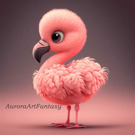 Adorable Baby Flamingo Art