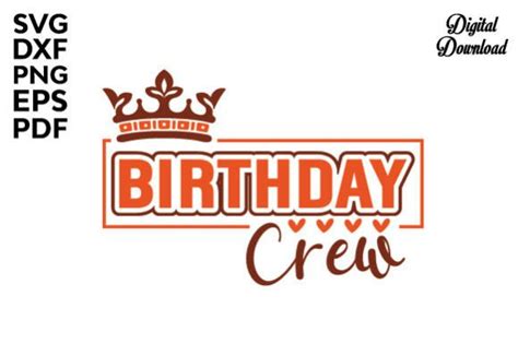 Birthday Crew Svg Birthday Svg Graphic By Svg Design Hub · Creative Fabrica