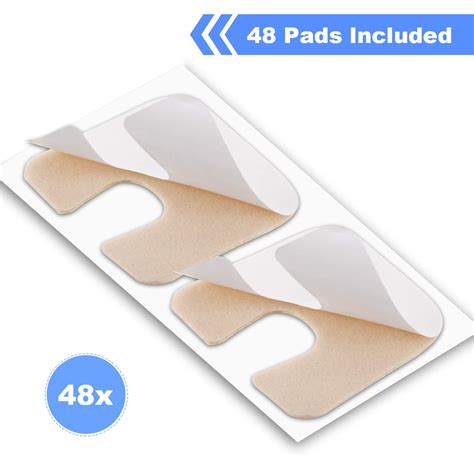 48 Pieces U Shaped Felt Callus Pads Callus Cushions Toe Pads Self