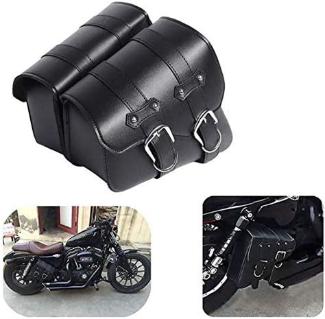 Vechkom Alforjas laterales de piel sintética para Harley Sportster