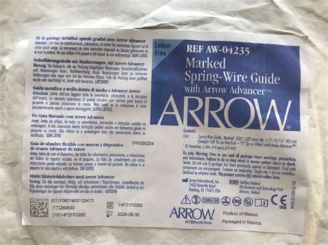 arrow aw  marked spring wire guide warrow advancer