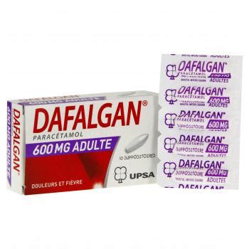 DAFALGAN Adultes 600 mg boîte de 10 suppositoires Médicament conseil