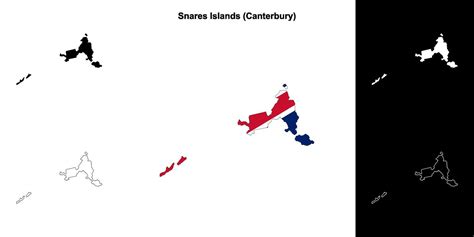 Snares Islands blank outline map set 45797180 Vector Art at Vecteezy