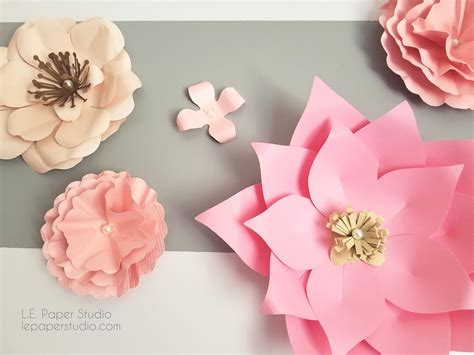 Diy 3d Giant Paper Flower For Nursery Free Svg Template Paper Flower Template Giant Paper