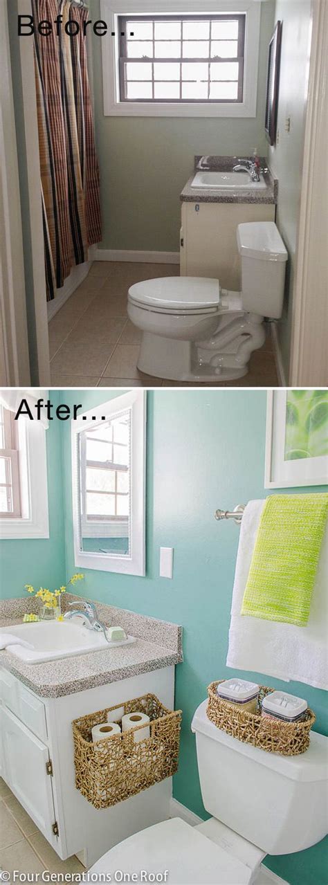 10 Pretty DIY Small Bathroom Makeovers Budget Ideas OhMeOhMy Blog