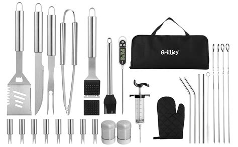 Grilljoy Pcs Bbq Grill Tools Set With Meat Claws Extra Thick Steel