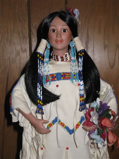 1993 Danbury Mint Morning Song Native American Indian Bride Doll Judy