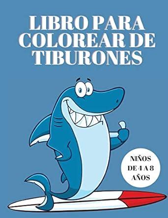 Libro para colorear de tiburones para niños de 4 a 8 años Amazon br