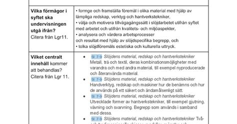 Pedagogisk Planering Lysande Google Docs