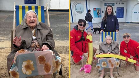 Woman Celebrated Her 101st Birthday With A Trip To Her Favourite Beach