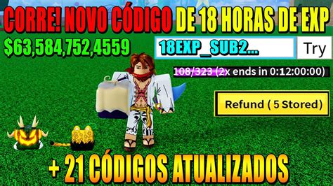 Novo C Digo De Horas De Exp C Digos Atualizados Do Blox Fruits