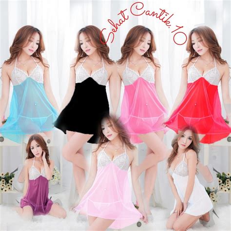 Jual Set Gaun Pakaian Baju Linjeri Lingeri Lingerie Set Baju Tidur G