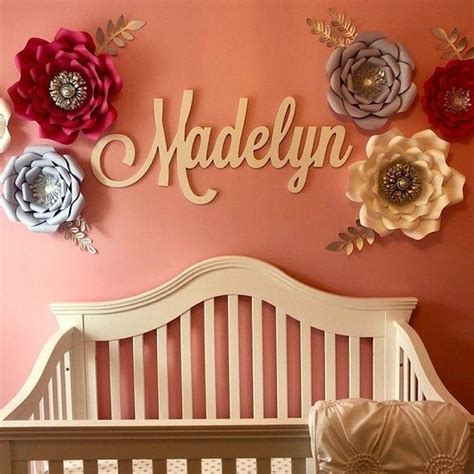 Wooden Nursery Name Sign Madelyn Custom Wood Personalized Etsy