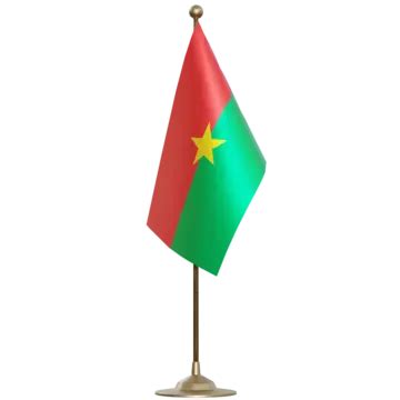 Burkina Faso Flag Waving Burkina Faso Flag With Pole Burkina Faso