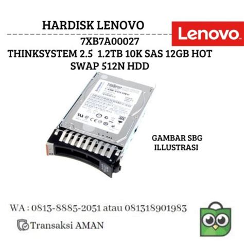 Jual Hardisk Server Lenovo TB K SSD Gb Hot Swap N XB A Kab Karanganyar PC