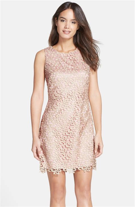 Eliza J Lace Shift Dress Regular And Petite Nordstrom