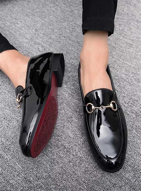 Black Patent Leather Buckle Slip On Dress Shoe 1650 Dress Shoes Men Dress Shoes Slip On