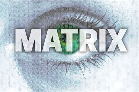 Matrix eye looks at viewer concept | Stock image | Colourbox