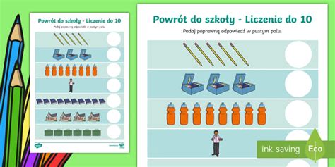 Karta Pracy Powr T Do Szko Y Liczenie Do Twinkl