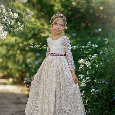 Boho Flower Girl Dress Etsy