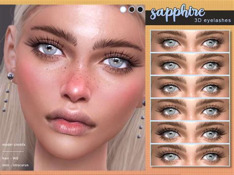 3D ресницы Sapphire - Макияж - Моды для Sims 4