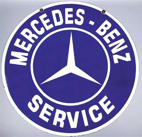 MERCEDES BENZ "Mercedes-Benz Service", enamel-sign, on