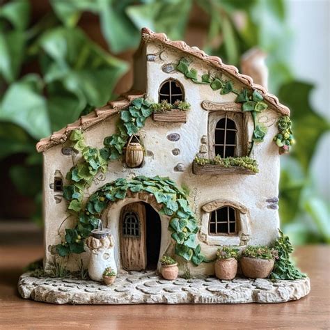 Handmade Clay Miniature Homes Etsy Canada In H User Basteln