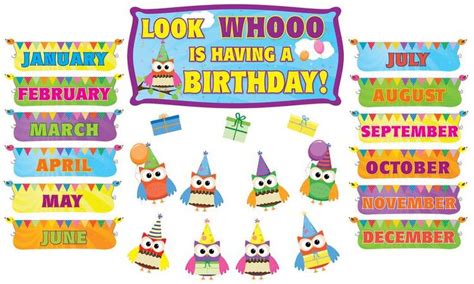 Happy Birthday Owls Bulletin Board Set Owl Theme Classroom Happy