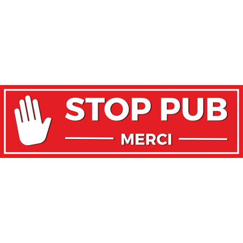 Sticker STOP PUB rouge ref d17765 MPA Déco