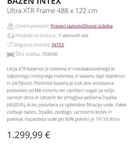 Bazen Intex Ultra Xtr Frame Set