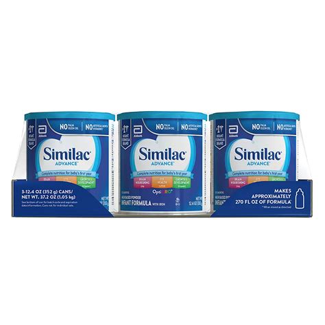 Similac Advance Powder Infant Formula With Iron 3 Pk124 Oz Bjs