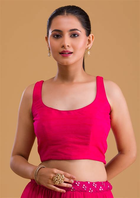 Buy Rani Pink Raw Silk Blouse Koskii