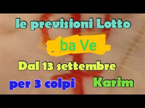 metodo lotto Bari Venezia tutti martedì 13 settembre x 3 YouTube