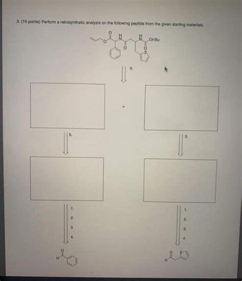 Solved 3 15 Points Perform A Retrosynthetic Analysis On Chegg