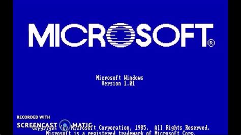The First Version Of Windows 1985 Youtube